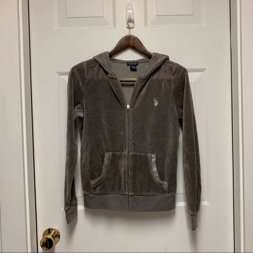 Gray Polo Sweatshirt